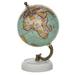 Juniper + Ivory 8 In. x 5 In. Modern Globe Aquamarine Marble and Wood - Juniper + Ivory 94444