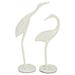Juniper + Ivory Set of 2 10 In., 12 In. White Coastal Bird Sculpture Metal - Juniper + Ivory 89524