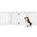Costway 24 Inch Folding Wooden Freestanding Pet Gate Dog Gate with 360° Hinge -White