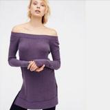 Free People Tops | Free People Kate Thermal Long Sleeve Knit Top | Color: Purple | Size: S
