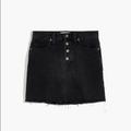 Madewell Skirts | 27in Madewell Rigid Denim Black Miniskirt Nwot | Color: Black/Gray | Size: Xs