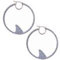 Kate Spade Jewelry | Kate Spade California Dreaming Pave Shark Hoop Earrings In Silver And Blue | Color: Blue/Silver | Size: Os