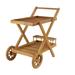 Juniper + Ivory 32 In. x 32 In. Traditional Outdoor Rolling Serving Cart Brown Teak wood - Juniper + Ivory 77844