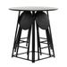 Juniper + Ivory 36 In. x 72 In. Rustic Dining Table Black Metal - Juniper + Ivory 39748