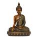 Juniper + Ivory 15 In. x 12 In. Bohemian Sculpture Brown Polystone Buddha - Juniper + Ivory 44125