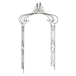 Juniper + Ivory 95 In. x 44 In. Traditional Garden Arbor Black Iron - Juniper + Ivory 68701