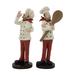 Juniper + Ivory Set of 2 4 In. x 12 In. Multi Colored Traditional Chef Sculpture Polystone - Juniper + Ivory 76481