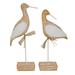 Juniper + Ivory Set of 2 9 In. x 6 In. Brown Coastal Bird Sculpture Resin - Juniper + Ivory 38287