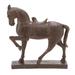 Juniper + Ivory 15 In. x 14 In. Traditional Sculpture Brown Polystone Horse - Juniper + Ivory 44680