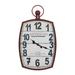 Juniper + Ivory 33 In. x 19 In. Vintage Wall Clock Red Metal - Juniper + Ivory 52530