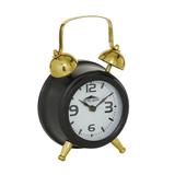 Juniper + Ivory 9 In. x 6 In. Traditional Clock Black Stainless Steel - Juniper + Ivory 67797