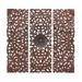 Juniper + Ivory Set of 3 71 In. x 71 In. Traditional Wall Decor Brown Wood - Juniper + Ivory 30930