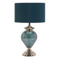 Juniper + Ivory 28 In. x 8 In. Glam Table Lamp Blue Glass - Juniper + Ivory 40116