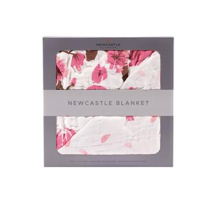 Cherry Blossom Bamboo Muslin Newcastle Blanket - Newcastle Classics 413