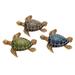 Juniper + Ivory Set of 3 5 In. x 1 In. Brown Coastal Turtle Sculpture Polystone - Juniper + Ivory 69393