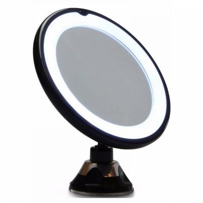 UNIQ Saugnapf Kosmetikspiegel mit LED-Licht und 10x Vergrößerung Schwarz Image