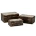 Juniper + Ivory Set of 3 5 In., 7 In., 8 In. Brown Country Cottage Box Mango Wood - Juniper + Ivory 31882