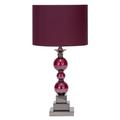 Juniper + Ivory Set of 2 24 In. Glam Table Lamp Dark Red Glass - Juniper + Ivory 40101