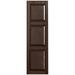 Alpha Shutters Custom Three Panel Cottage-Style Raised Panel Vinyl Shutters Pair in Brown | 74 H x 15 W x 0.125 D in | Wayfair R315074035