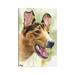 East Urban Home Woof to Watch - Smooth Coat Collie by Judith Stein - Wrapped Canvas Painting Print Canvas | 26 H x 18 W x 1.5 D in | Wayfair