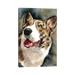 East Urban Home Welsh Corgi - Rhys by Judith Stein - Wrapped Canvas Painting Print Canvas in Green | 26 H x 18 W x 1.5 D in | Wayfair