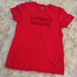 Levi's Tops | 3/$30!!Levi's Red Fitted Tee | Color: Red | Size: Xs