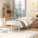 Charlton Home® Glynne Platform Bed Metal in White | 43.31 H x 39.37 W x 78.11 D in | Wayfair 48A40B52B18C4B1BB46AF82ED3068A6F