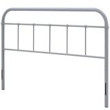 August Grove® Nicolai Classic King Size Grey Metal Headboard Metal in Gray | 40.5 H x 77.5 W x 2 D in | Wayfair 6F7BC7B879FD401593BD843A59ECE09C