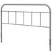 August Grove® Nicolai Classic King Size Grey Metal Headboard Metal in Gray | 40.5 H x 77.5 W x 2 D in | Wayfair 6F7BC7B879FD401593BD843A59ECE09C