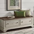 Hexham Drawers Storage Bench Solid + Manufactured Wood in Brown Laurel Foundry Modern Farmhouse® | 19 H x 54.25 W x 16.25 D in | Wayfair