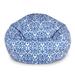 Trule American Furniture Alliance Adult Round Chandelier Blue Bean Bag Chair Polyester/Scratch/Tear Resistant in Blue/White | Wayfair