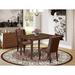 House of Hampton® Daryiah Butterfly Leaf Rubber Solid Wood Dining Set Wood/Upholstered in Brown | Wayfair 07EEE919CB63400C8A7833847E32896A