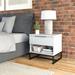 Latitude Run® Boyd Catania Single Drawer Modern Low Profile Nightstand Wood in White | 19 H x 19.7 W x 15.75 D in | Wayfair