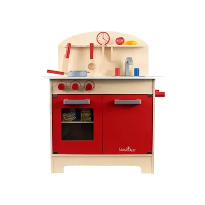 Homeware Red Wood Kitchen Play Set
