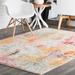 White 36 x 0.28 in Area Rug - Wrought Studio™ Vita Colorful Abstract Power Loom Performance Yellow/Cream/Pink Rug, | 36 W x 0.28 D in | Wayfair