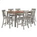 Lark Manor™ Alyra 7 - Piece Counter Height Dining Set Wood in Brown | Wayfair 1B71CCF2F0FB487EB84AA5F0FE99D7FD