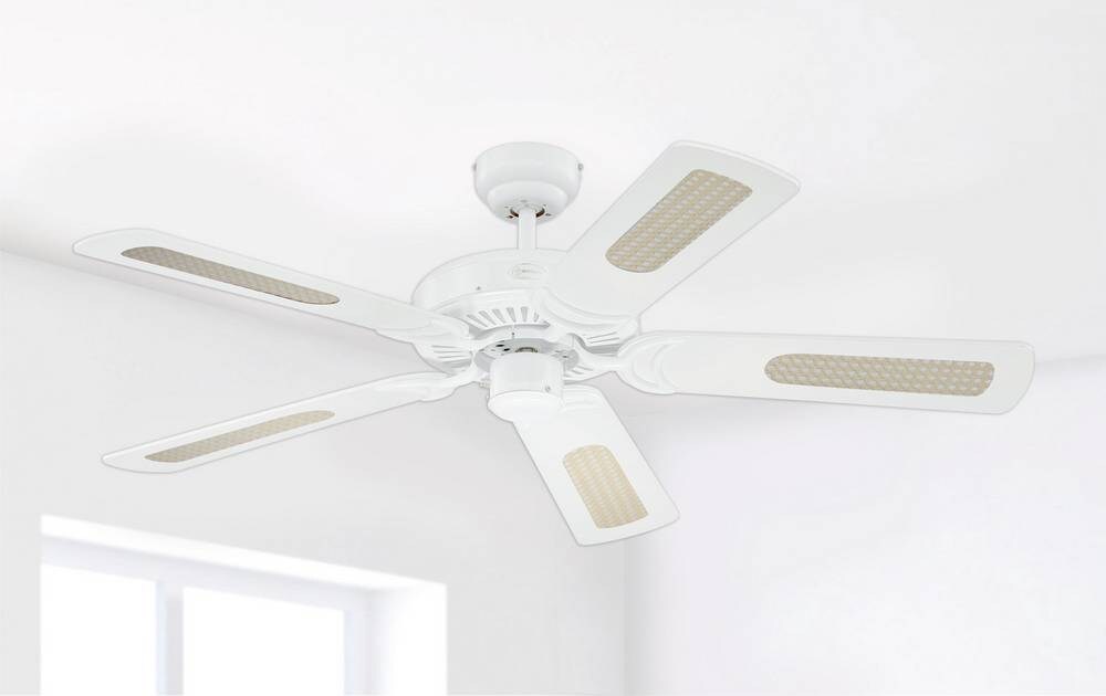 Westinghouse Monarch Deckenventilator Flügelfarbe: Weiß Gehäusefarbe (Details): Weiß Image