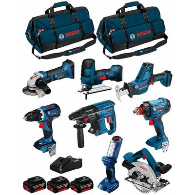 Bosch - Kit 18V BK802BAG (gdx 18V-180+GSR 18V-60C+GBH 18V-21+GKS 18V-57+GST 18V-LIS+GWS Image