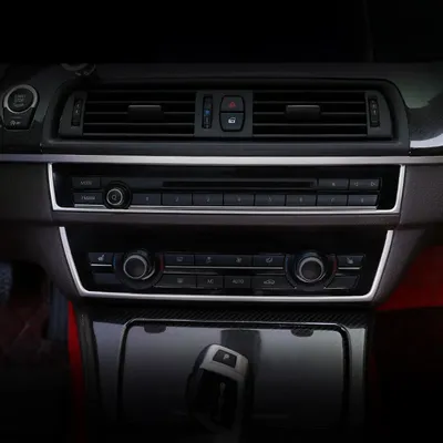 Panneau CD de commande central en acier inoxydable décoration de bandes de garniture pour BMW Série