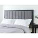 Wrought Studio™ Pieper Metal Panel Headboard Upholstered/Polyester in Gray | 48 H x 39.17 W x 2.09 D in | Wayfair VARK1217 45430833