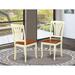 Alcott Hill® Emmaline Solid Wood Slat Back Side Chair Wood in White/Brown | 36 H x 18 W x 22 D in | Wayfair 5809989BEACF4D38AF787C76A40F834F