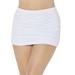 Plus Size Women's Shirred High Waist Swim Skirt by Swimsuits For All in White (Size 20)