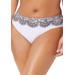 Plus Size Women's Hipster Swim Brief by Swimsuits For All in Foil Black Lace Print (Size 6)