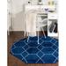 Blue/Navy 60 x 0.5 in Area Rug - George Oliver Debrodie Geometric Navy Blue Area Rug Polypropylene | 60 W x 0.5 D in | Wayfair