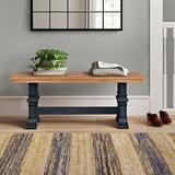 Three Posts™ Fortville Wood Bench Wood in Brown | 18.5 H x 47.24 W x 14.17 D in | Wayfair 8FE1E4872AD44D00BCEB06502753FF8C