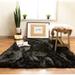 Black 60 x 2.5 in Area Rug - Etta Avenue™ Dominick Faux Fur Shag Fluffy Area Rug Faux Fur | 60 W x 2.5 D in | Wayfair