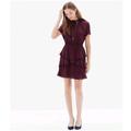 Madewell Dresses | Madewell Layered Ruffle Dress 2 | Color: Purple/Red | Size: 2
