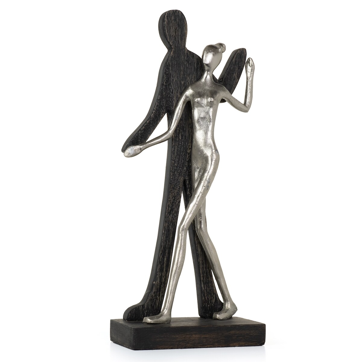 Moritz Skulptur Tanzpaar Tänzer und Tänzerin Holz Deko Figur Tischdeko Dekoration für viele Anlässe Image