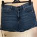 American Eagle Outfitters Shorts | Blue Denim American Eagle High Waist Cuffed Shorts | Color: Blue | Size: 10