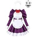 Bingchuan High-Rise Invasion Cosplay Maid Costume Uniform Skirt Shirt Suit Set with Maske for Women and Girls